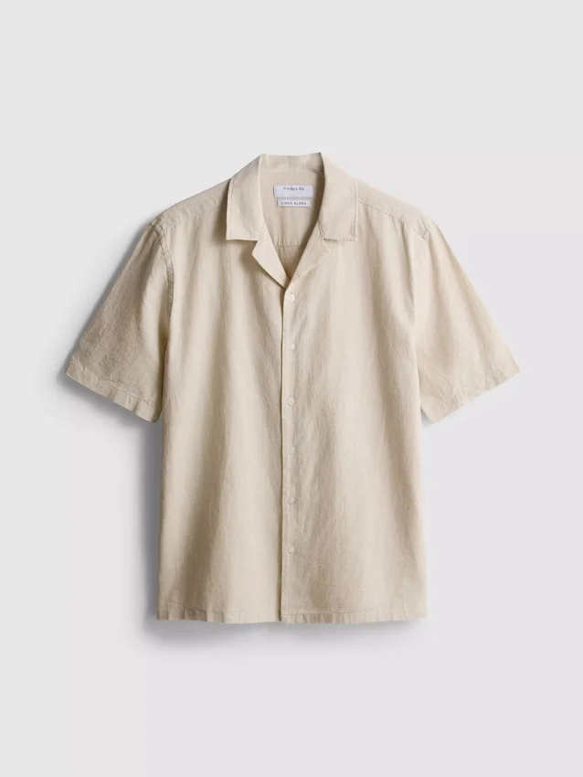Camisas de manga corta de mezcla de lino