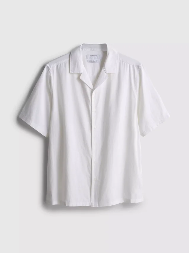 Camisas de manga corta de mezcla de lino