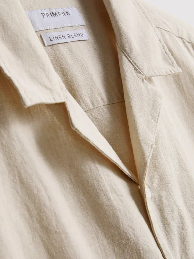 Camisas de manga corta de mezcla de lino