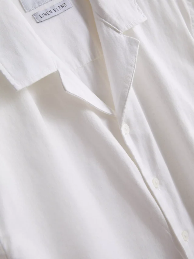 Camisas de manga corta de mezcla de lino