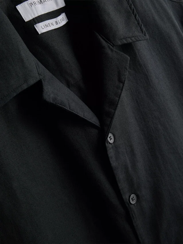 Camisas de manga corta de mezcla de lino