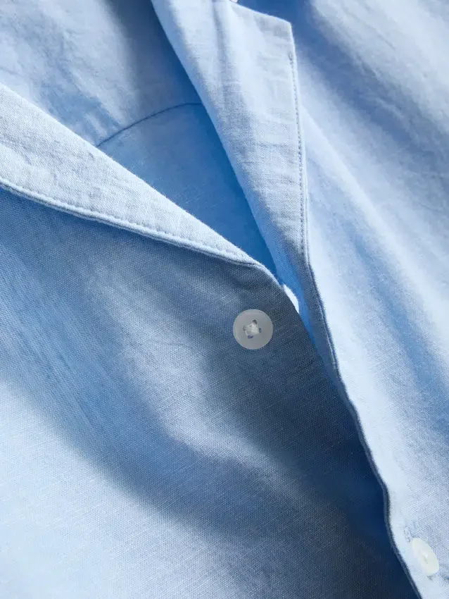 Camisas de manga corta de mezcla de lino
