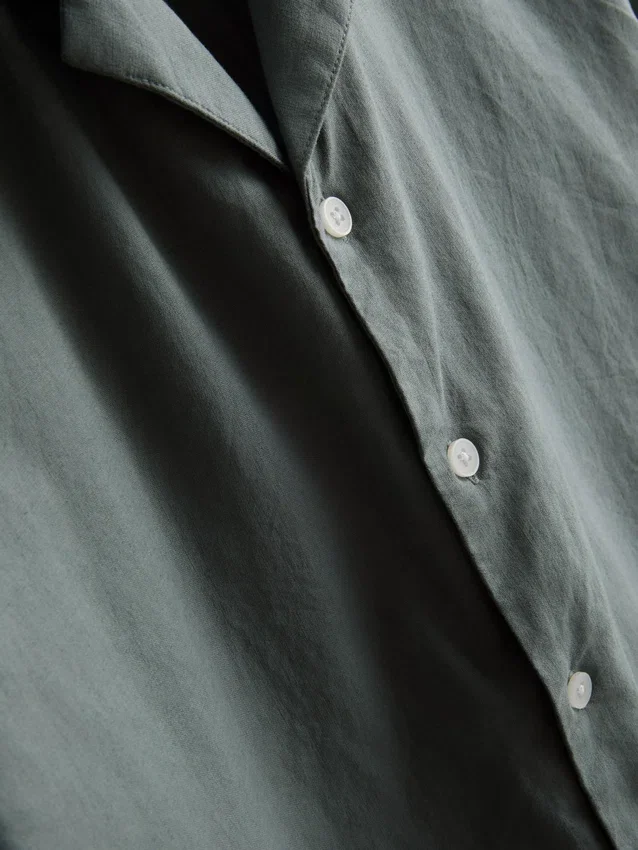 Camisas de manga corta de mezcla de lino
