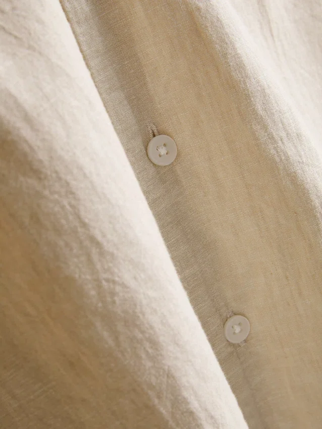 Camisas de manga corta de mezcla de lino