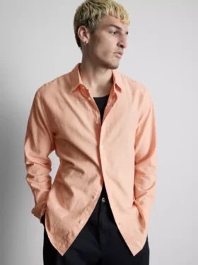 Camisas de manga larga de mezcla de lino