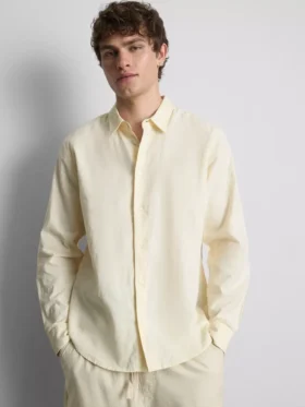 Camisas de manga larga de mezcla de lino
