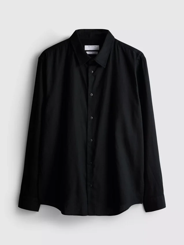 Camisas de manga larga de mezcla de lino