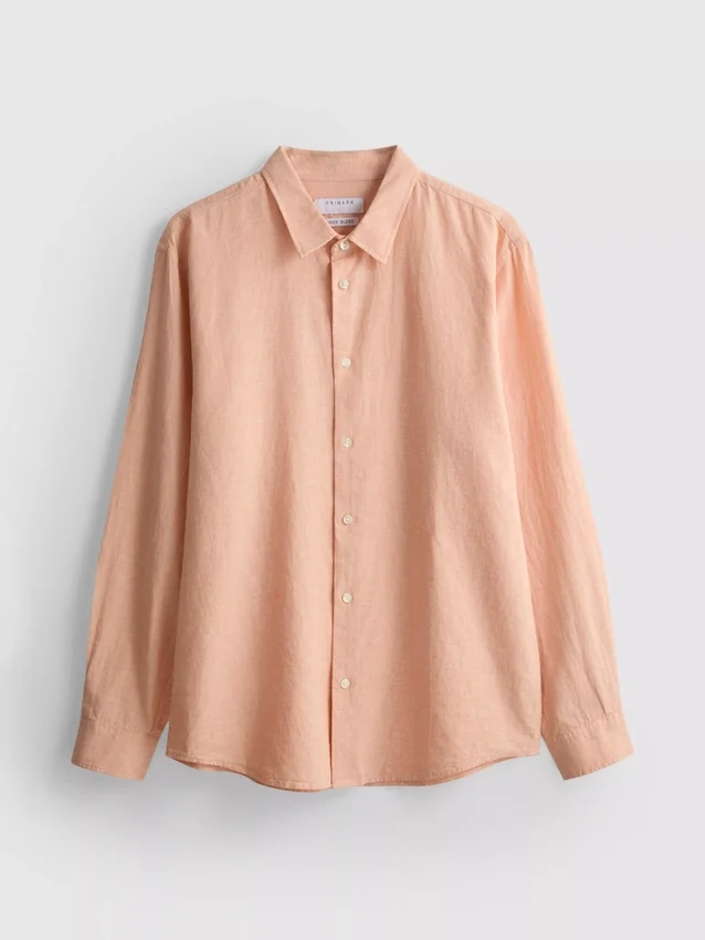 Camisas de manga larga de mezcla de lino
