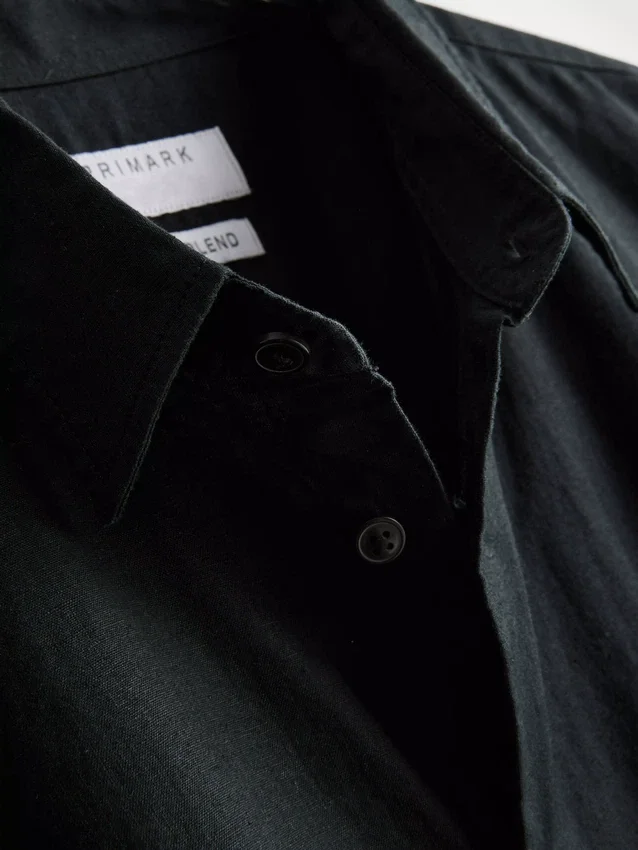 Camisas de manga larga de mezcla de lino