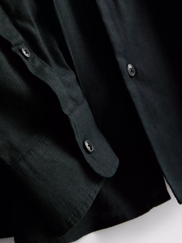 Camisas de manga larga de mezcla de lino