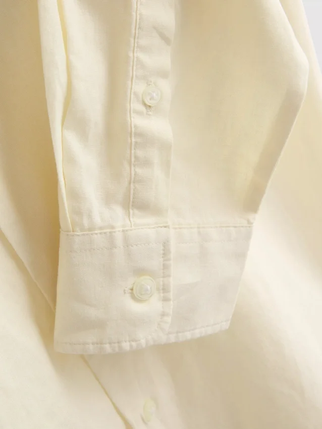 Camisas de manga larga de mezcla de lino