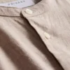 Camisas de mezcla de lino con cuello de abuelo
