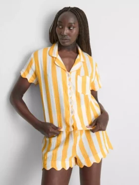 Camisas de pijama de algodón con volantes «Love to Lounge»