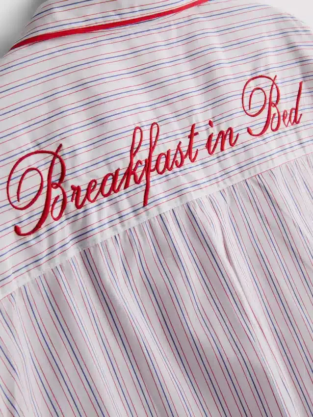 Camisas de pijama de algodón «Desayuno en la cama»