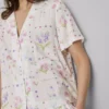 Camisas de pijama de pantalón corto con estampado floral