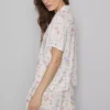 Camisas de pijama de pantalón corto con estampado floral