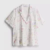 Camisas de pijama de pantalón corto con estampado floral