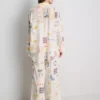 Camisas de playa de algodón estampadas con botones