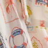 Camisas de playa de algodón estampadas con botones