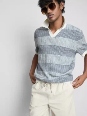 Camisas de punto con rayas texturizadas