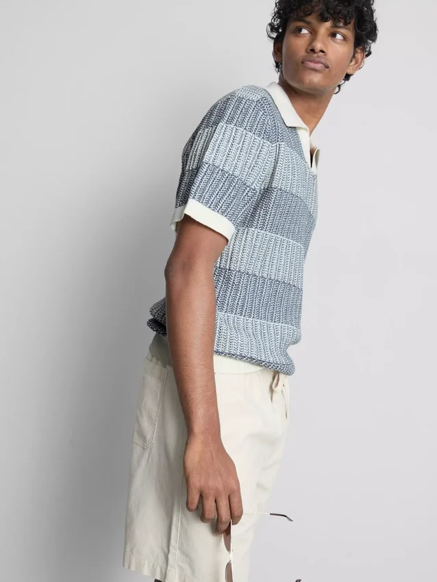 Camisas de punto con rayas texturizadas