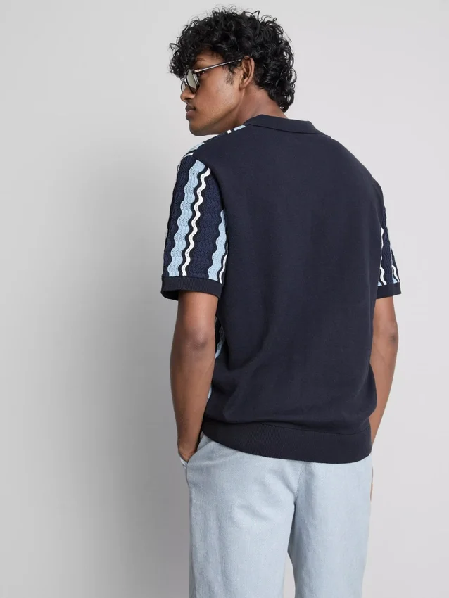 Camisas de punto con rayas texturizadas