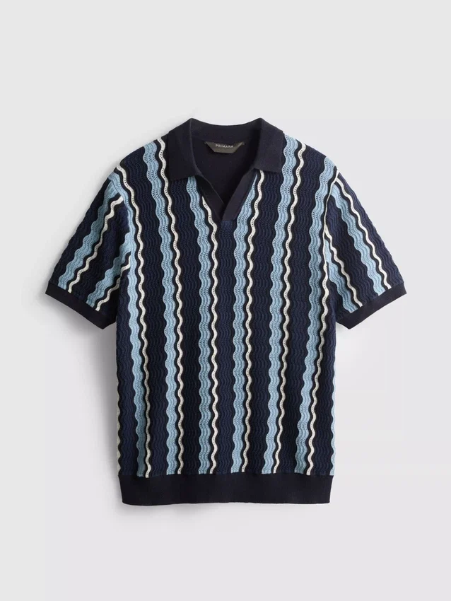 Camisas de punto con rayas texturizadas