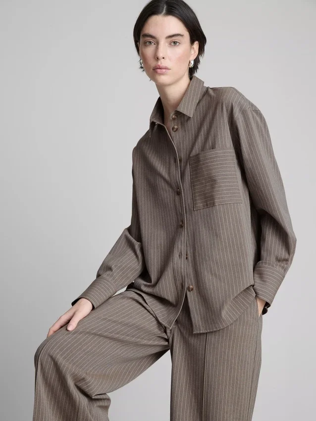 Camisas de rayas finas cepilladas