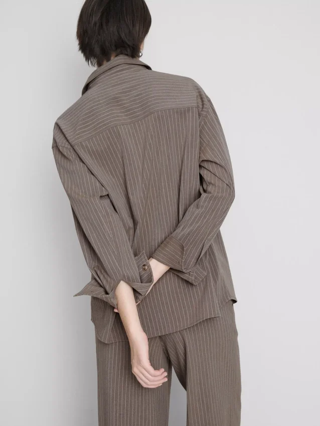 Camisas de rayas finas cepilladas