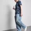 Camisas estampadas de manga corta