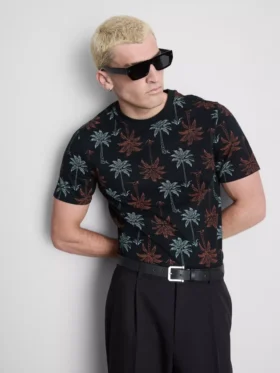 Camisas estampadas de manga corta