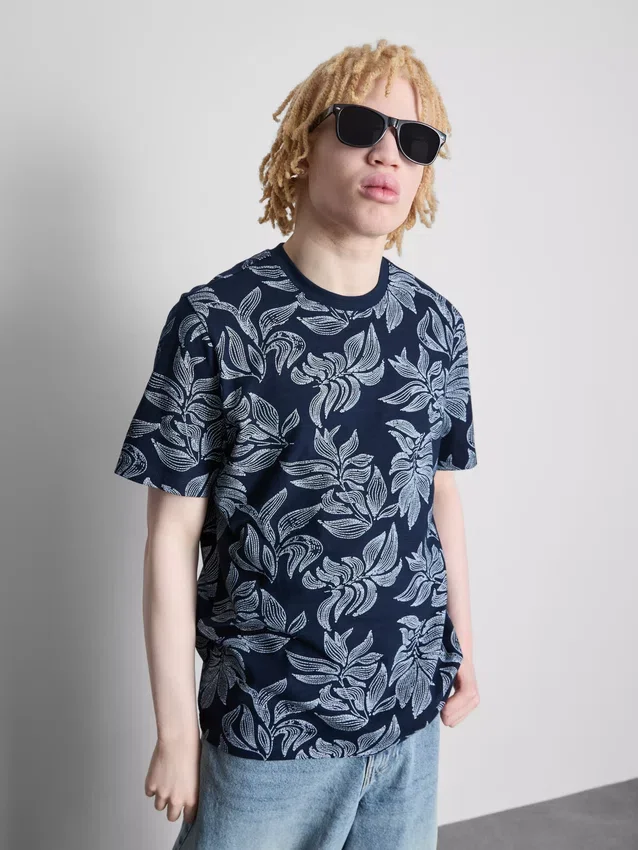 Camisas estampadas de manga corta