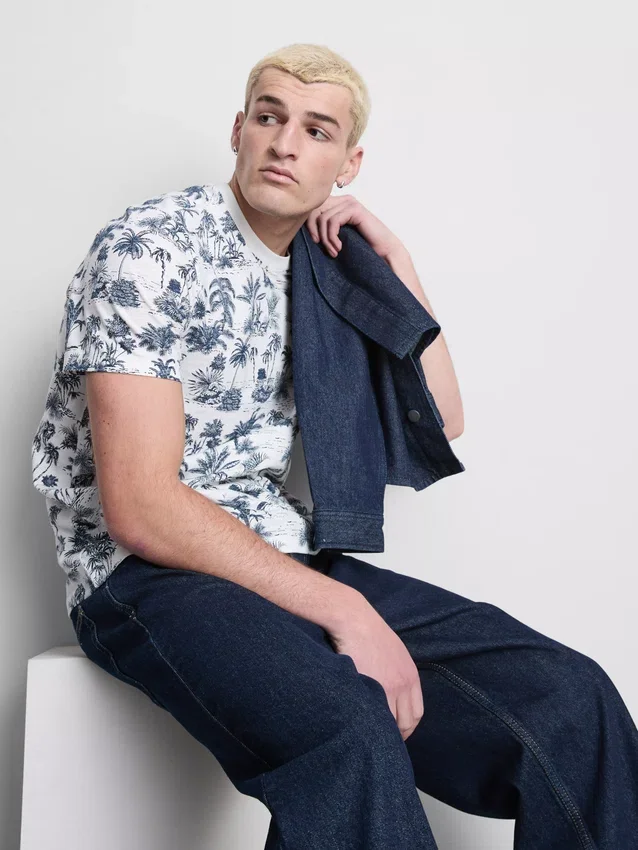 Camisas estampadas de manga corta