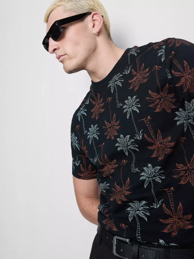 Camisas estampadas de manga corta