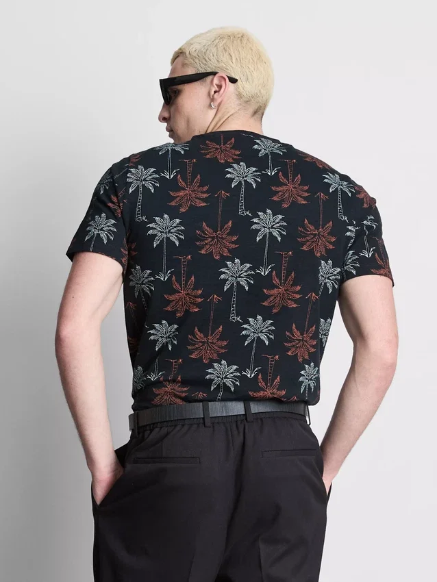 Camisas estampadas de manga corta