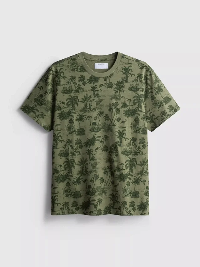 Camisas estampadas de manga corta