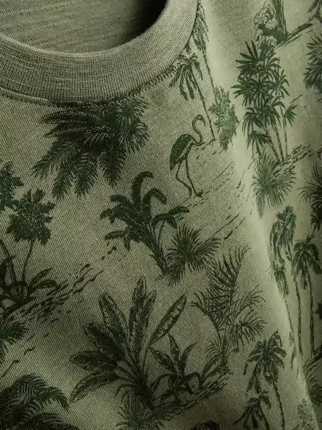 Camisas estampadas de manga corta