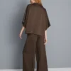 Camisas holgadas de satén texturizado