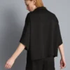 Camisas holgadas de satén texturizado