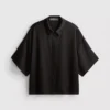 Camisas holgadas de satén texturizado