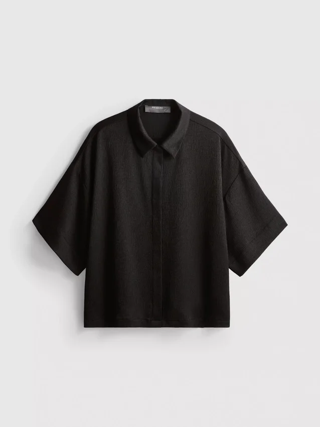 Camisas holgadas de satén texturizado