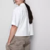 Camisas Oxford cortas de corte cuadrado y manga corta
