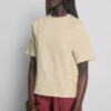 Camiseña de algodón de manga corta tejida a ganchillo