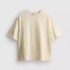 Camiseña de algodón de manga corta tejida a ganchillo