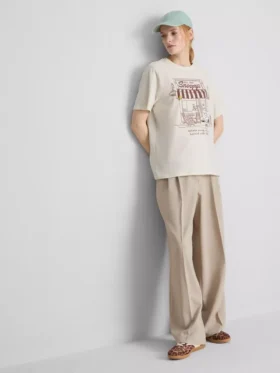 Camiseña de algodón «Peanuts Snoopy Café»