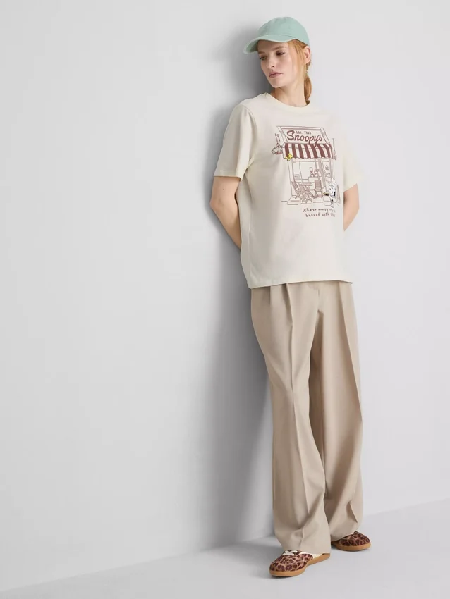 Camiseña de algodón «Peanuts Snoopy Café»