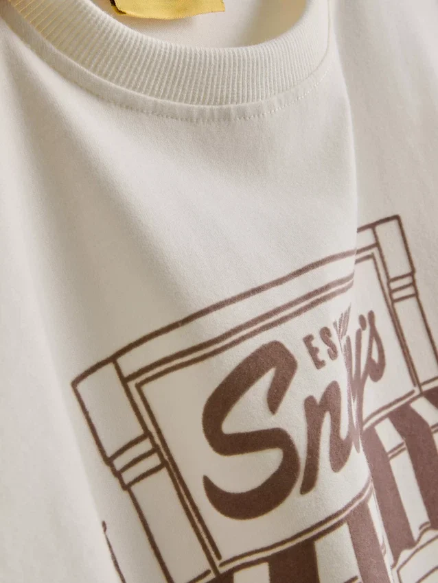 Camiseña de algodón «Peanuts Snoopy Café»