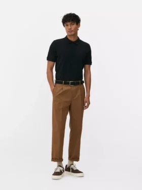 Camiseña de algodón piqué estilo polo