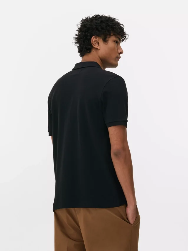 Camiseña de algodón piqué estilo polo