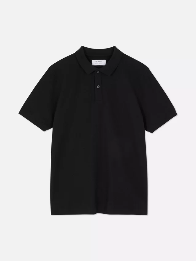 Camiseña de algodón piqué estilo polo
